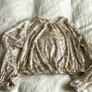 H&M crop sequin top